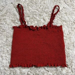 Alya smocked crop tank